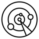 Radar detection Black Outline icon