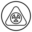 Radiation Hazard Keep Out Black Outline icon