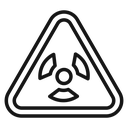Radiation Hazard Keep Out Black Outline icon