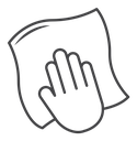 Rag Black Outline icon