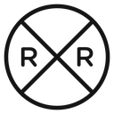 Railroad crossing sign icon