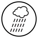 Rain Black Outline icon
