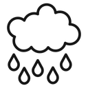 Rain Black Outline icon