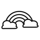 Rainbow Black Outline icon