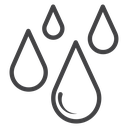 Raindrops Black Outline icon