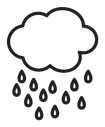 Rainfall black outline icon