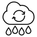 Rainwater harvesting icon