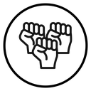 Raised fists icon