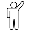 Raised hand icon