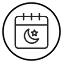 Ramadan Calendar Crescent icon