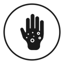 Rash hand icon