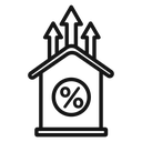 Rate for mortgage icon