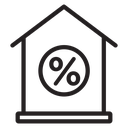 Rate for mortgage icon