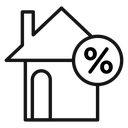 Rate for mortgage icon