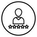 Rating employee icon