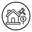 Real estate auction icon