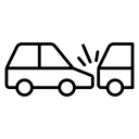 Rear end collision icon