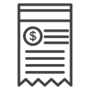 Receipt Dollar Coin icon