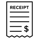Receipt Dollar Slip icon