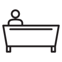 Reception desk icon