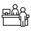 Reception desk icon