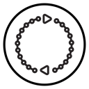 Recycling Black Outline icon