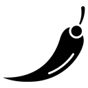 Red Chilli Curved Pepper icon