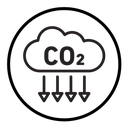 Reduce carbon dioxide co2 icon