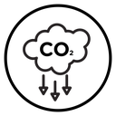 Reduce carbon dioxide co2 icon