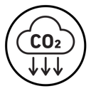 Reduce carbon dioxide co2 icon