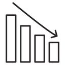 Reduction chart icon