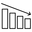 Reduction chart icon