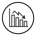 Reduction chart icon