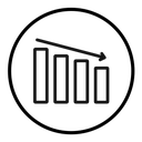 Reduction chart icon