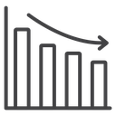 Reduction Chart Arrow icon