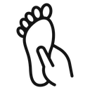 Reflexology foot massage icon