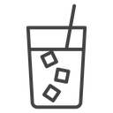 Refreshing cold drink icon
