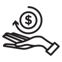 Refund money icon