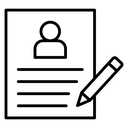 Registration Black Outline icon