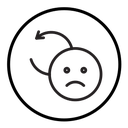 Regret expression icon