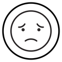 Regret expression icon