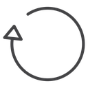 Reload Circular Arrow Black Outline icon