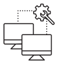 Remote Support black outline icon