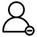 Remove User Minus Badge icon