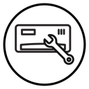 Repair air conditioner Black Outline icon