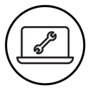 Repairing laptop icon