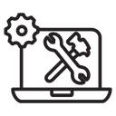 Repairing laptop icon