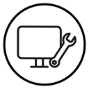 Repairing laptop icon