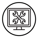 Repairing laptop icon