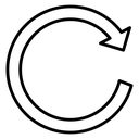 Repeat Black Outline icon